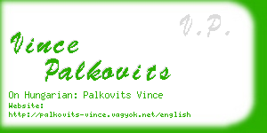 vince palkovits business card